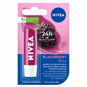 Protector Labial Hidratante Nivea Blackberry Shine 4.8 Gr
