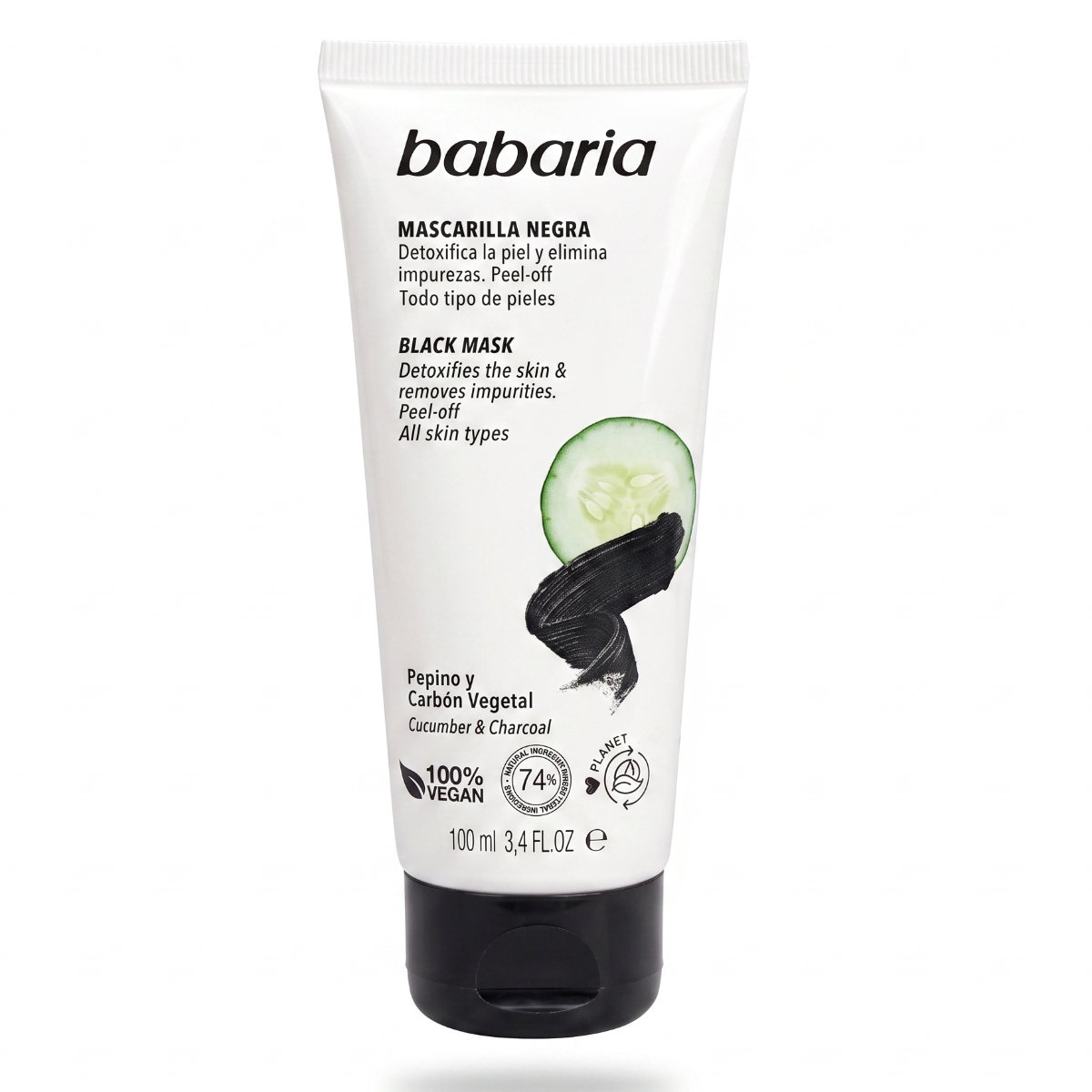 Mascarilla Babaria Negra Extracto Vegetal 100 Ml