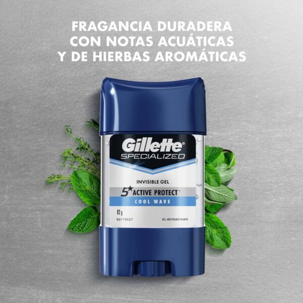 Desodorante Gillette Gel Cool Wave 82 Gr - Antitranspirante - Imagen 2