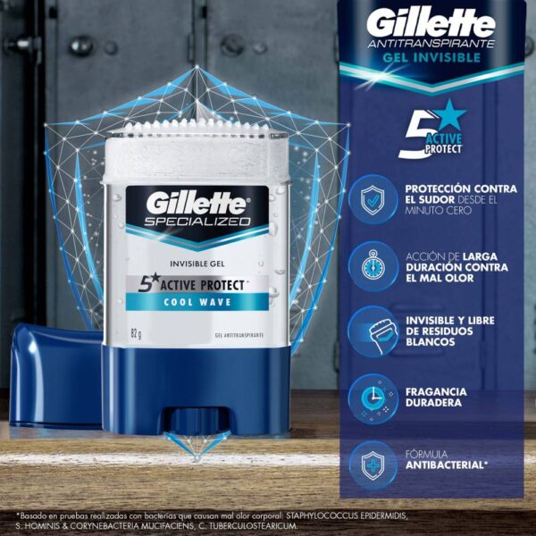 Desodorante Gillette Gel Cool Wave 82 Gr - Antitranspirante - Imagen 4