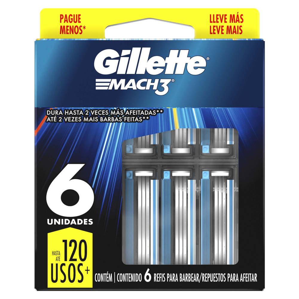 Repuestos Maquina Afeitar Gillette Mach3 X 6 Uds + Envío