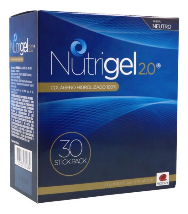 Nutrigel 2.0 30 Sobres, Colágeno Hidrolizado 100%