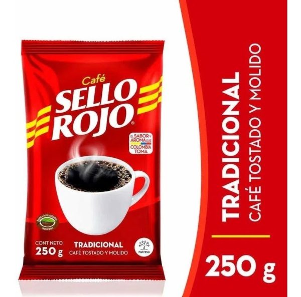 Cafe Molido Sello Rojo 250g - 100% Café Colombiano