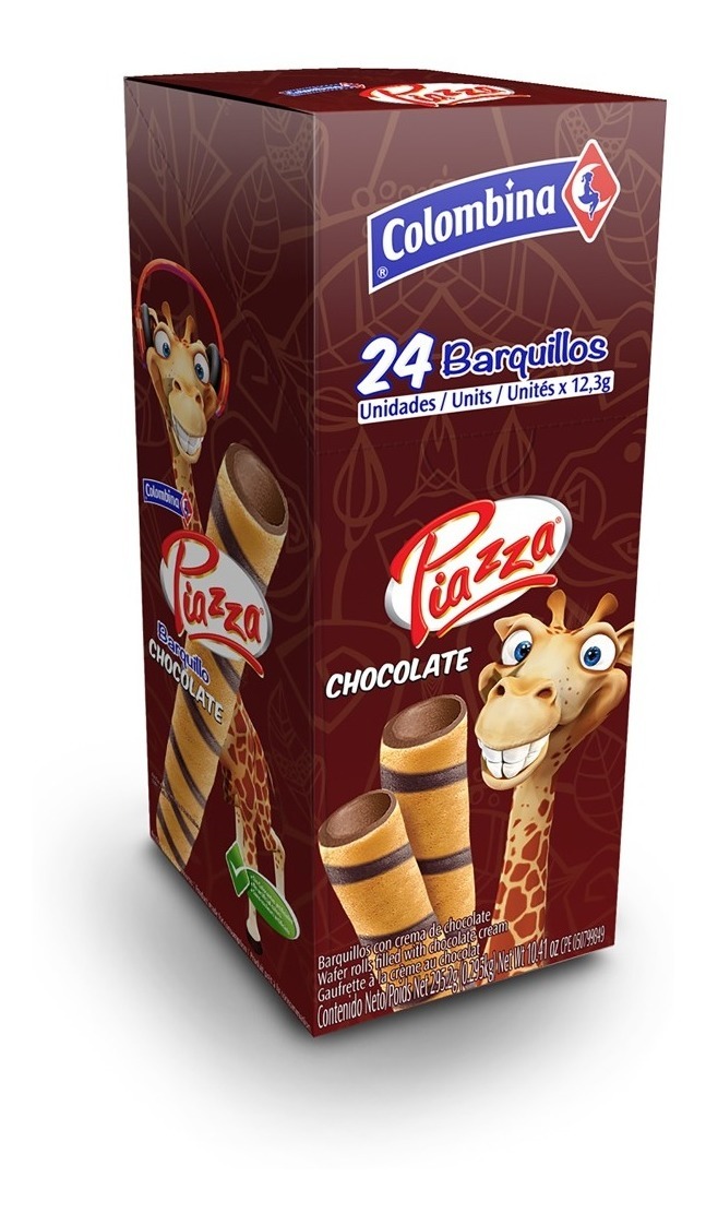 Barquillos Piazza Jirafa Chocolate 24 Uds