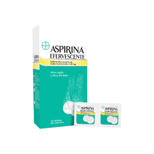 Aspirina Efervescente 500 Mg 50 Tabletas