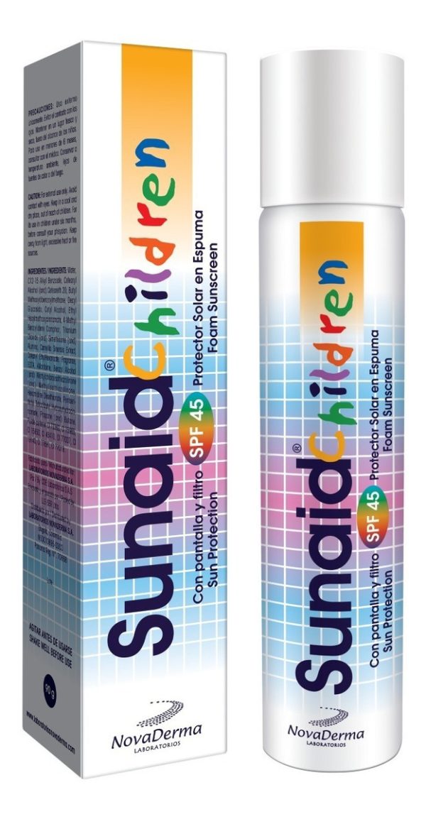 Sunaid Children Espuma 90ml. Con Pantalla Y Filtro Solar.