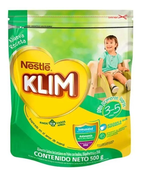 Leche De Fórmula En Polvo Nestlé Klim 3+ En Bolsa De 500g - 3 A 5 Años