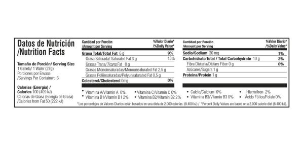 Galletas Tosh Wafer Multicereal Coco 6uds - Imagen 3