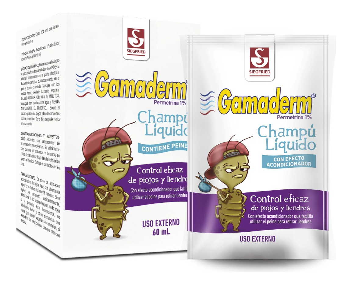 Piojos Champu Gamaderm 60 Ml