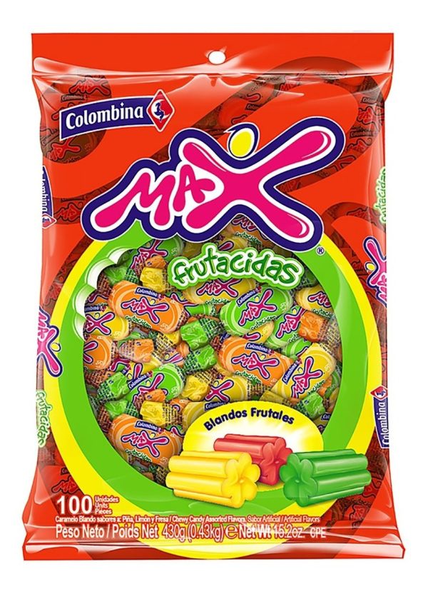 Caramelo Max Frutacidas 100 Uds