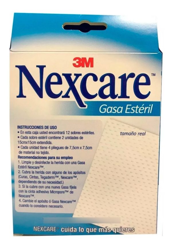 Gasa Esteril 3 M 7.5 X 7.5, 24 Unidades, Nexcare, Antiadher - Imagen 3