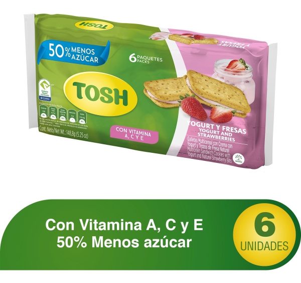 Galletas Tosh Yogurt Fresa 6 Uds - Imagen 2