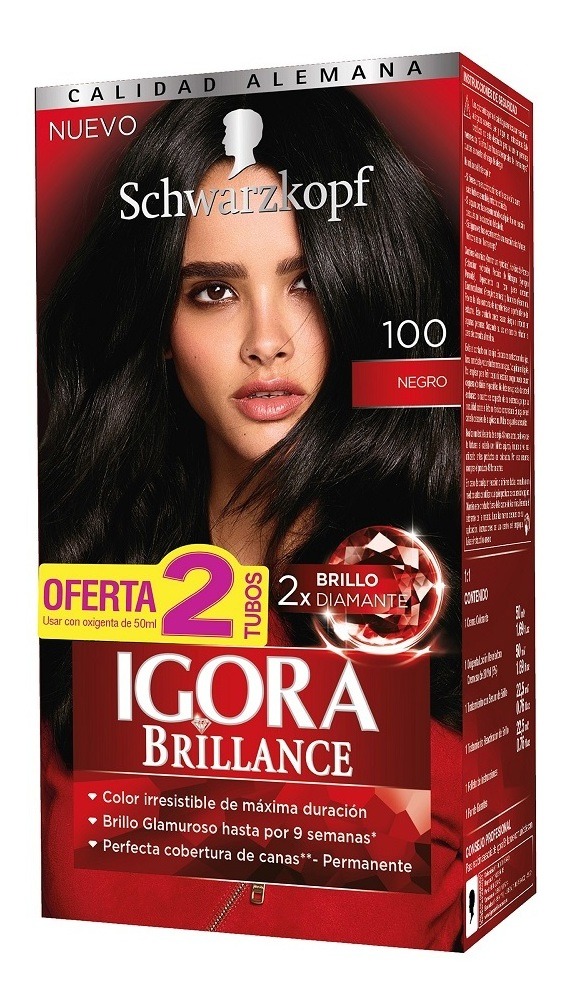 Tinte Igora 100 Negro 2 Tubos