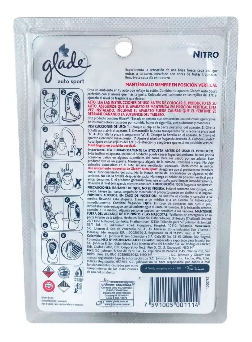 Ambientador Glade Auto Sport Nitro - Imagen 2