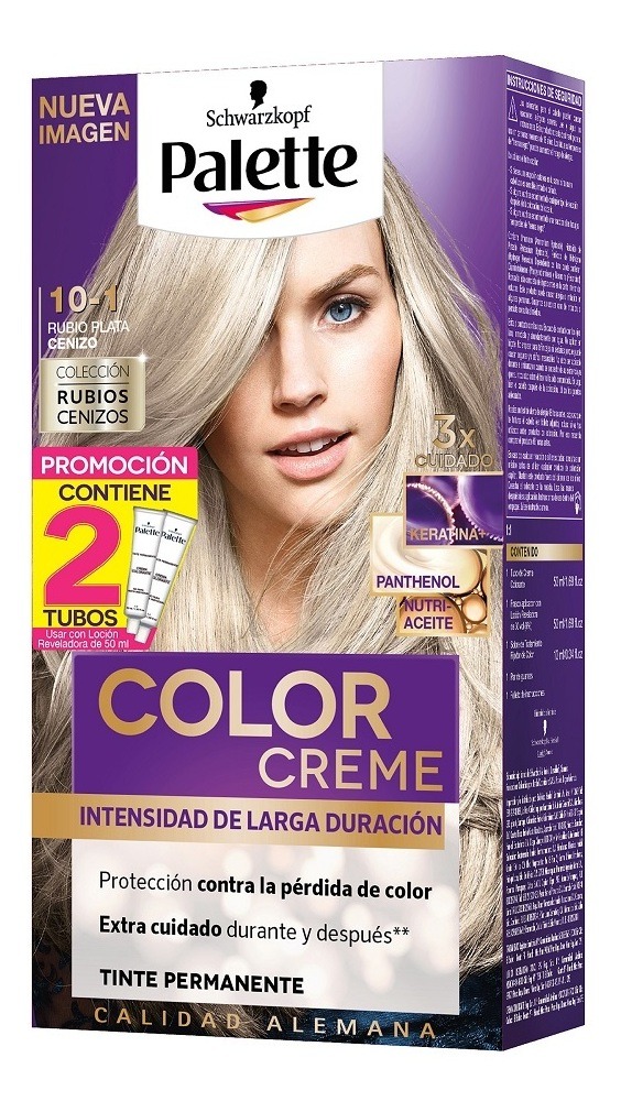 Palette 10-1 Rubio Plata Cenizo 2 Tubos