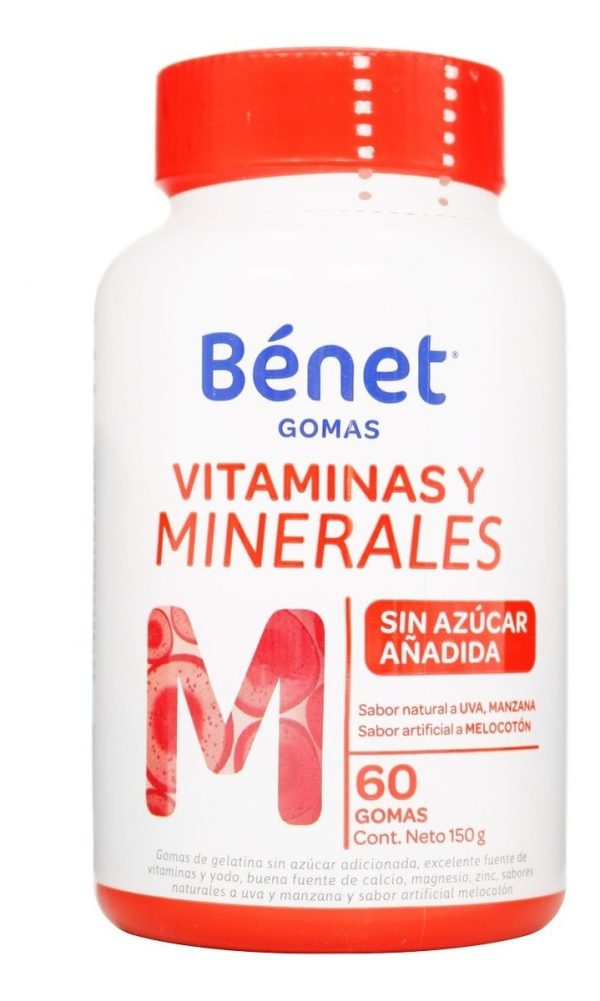 Gomas Benet Vitaminas Y Minerales - Sin Azúcar 60 Unidades