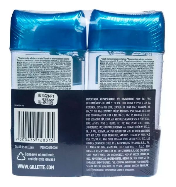 2 Desodorantes Gillette Clear Gel X 113g Antibacterial - Imagen 2