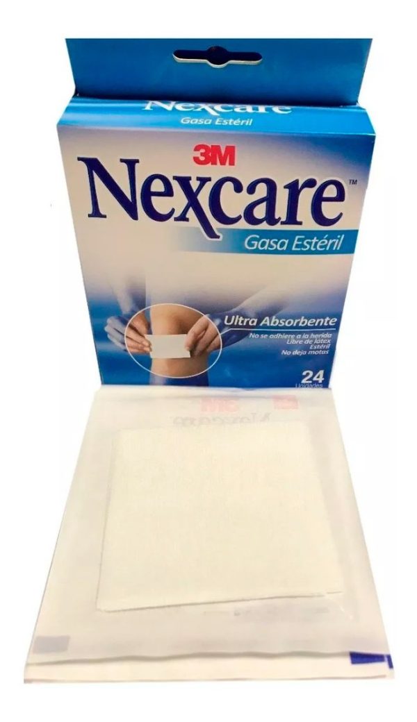 Gasa Esteril 3 M 7.5 X 7.5, 24 Unidades, Nexcare, Antiadher - Imagen 2