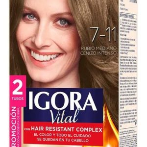 Igora 7-11 Rubio Mediano Mediano Cenizo Intenso 2 Tubos