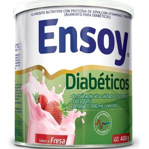Ensoy Diabéticos Sabor Fresa 400g - Suplemento Nutritivo