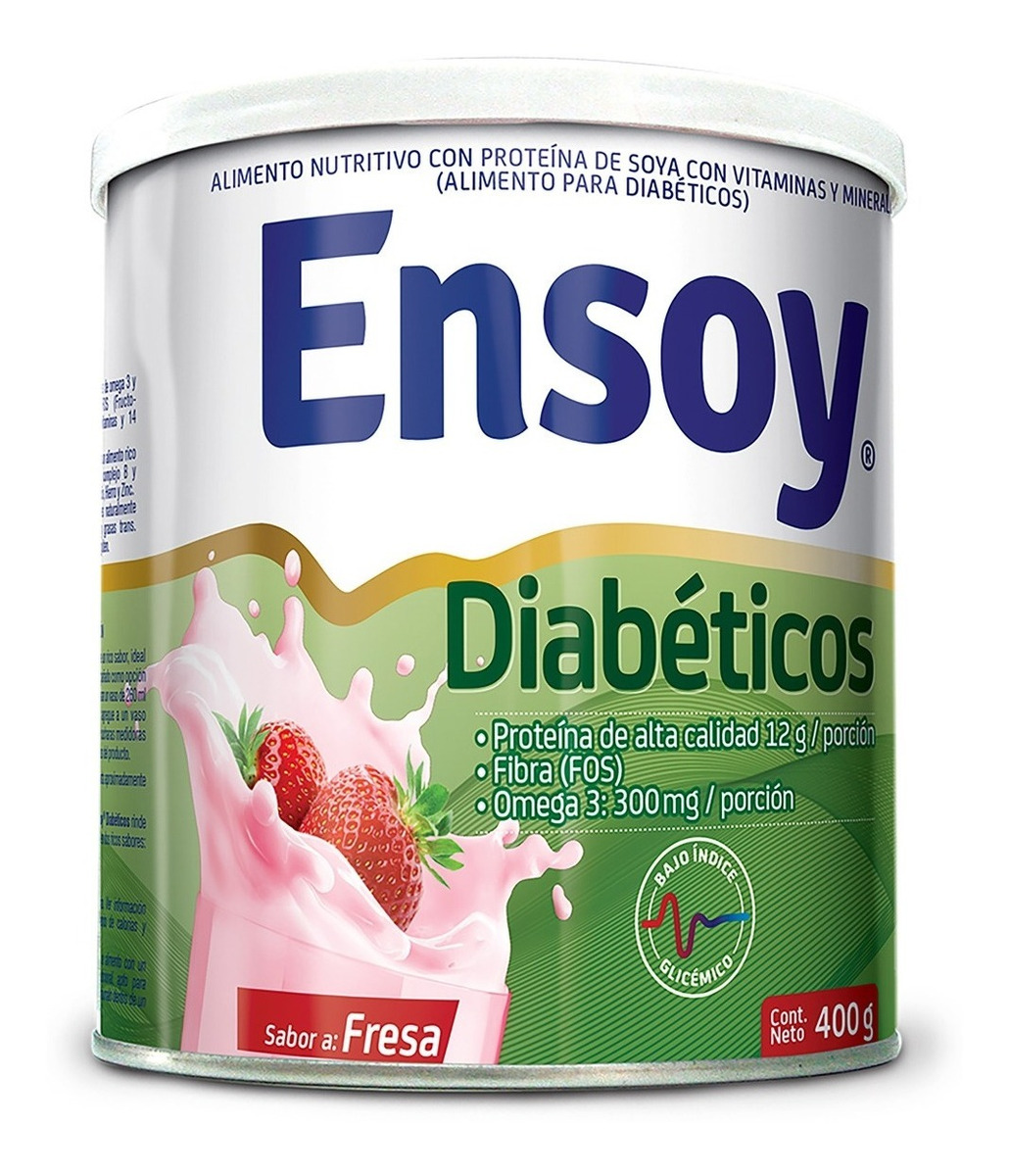 Ensoy Diabéticos Sabor Fresa 400g - Suplemento Nutritivo