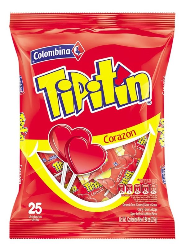 Colombina Tipitin Corazon 25 Uds