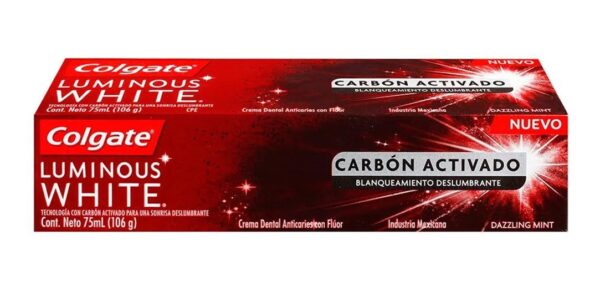 Crema Colgate Luminous White Carbon Activado 75 Ml