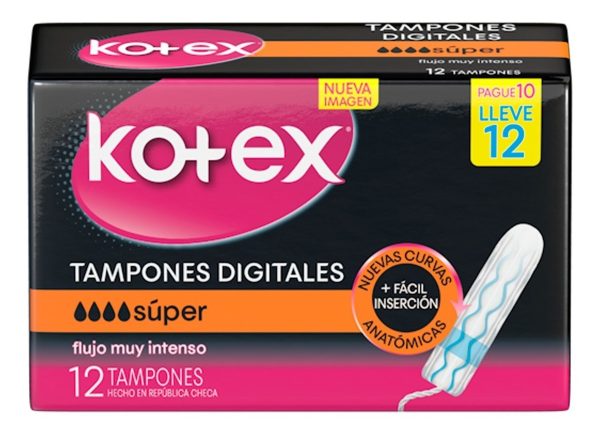 Tampones Kotex Super Pague 10 Lleve 12
