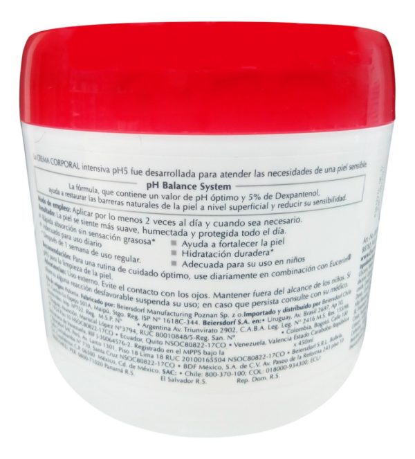 Crema Eucerin Intensiva Ph5 X 450 Ml - Imagen 2