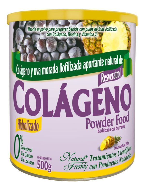 Colageno Hidrolizado Con Resveratrol Piña 500 Gr