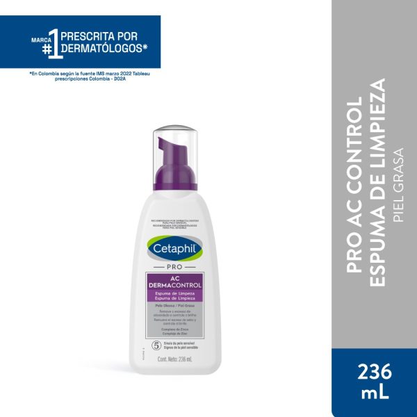 Cetaphil Espuma Dermocontrol Limpiador 236 Ml - Imagen 2