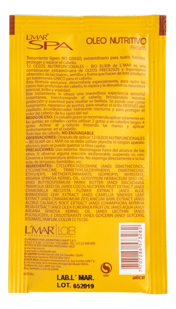 Aceite De Argan Spa Sachet 12g. Oleo Nutritivo. - Imagen 2