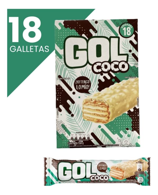 Chocolatina Gol Coco Caja 558g. X 18 Unidades