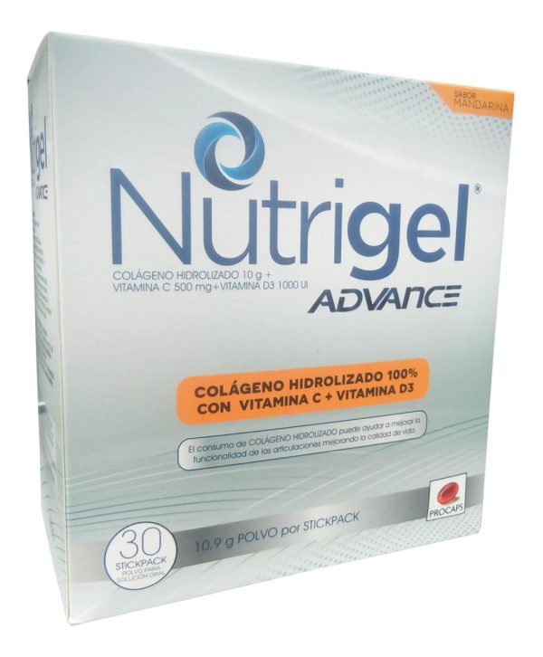Nutrigel Advance 30 Sobres, Colágeno Hidrolizado 100% - Imagen 2