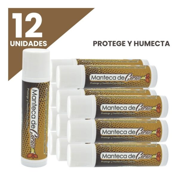 Manteca De Cacao 12 Unidades - Protege Y Humecta Tus Labios