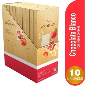 Chocolatina Montblanc Tro/fresa 80g 10 Uds