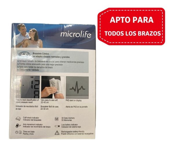 Tensiómetro Digital De Brazo Automático Microlife Bp A2basic - Imagen 3