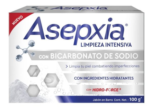 Jabon Asepxia Bicarbonato De Sodio 100 Gr Limpieza Intensiva - Imagen 2