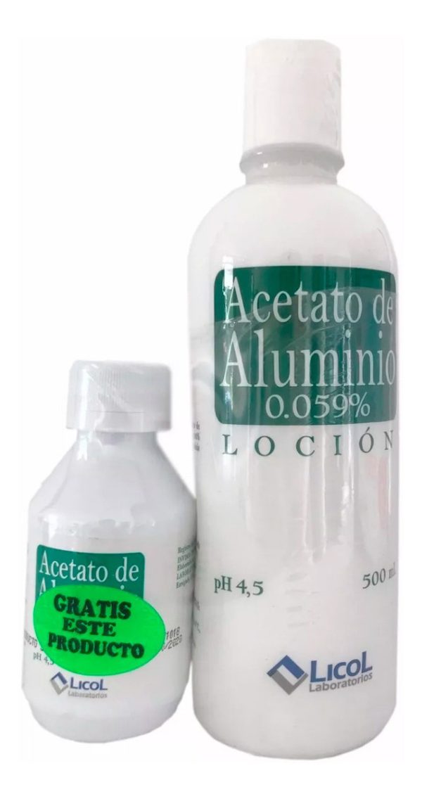 Acetato De Aluminio 500 Ml Gratis 120 Ml