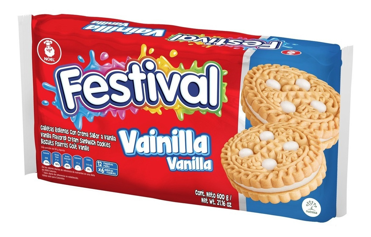 Galletas Festival Vainilla 12 Paq.6 Uds