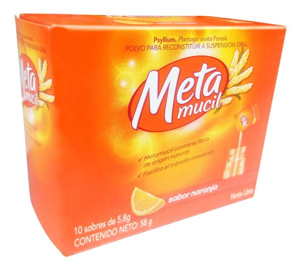 Fibra Natural Psyllium . Metamucil Caja X 10 Sobres