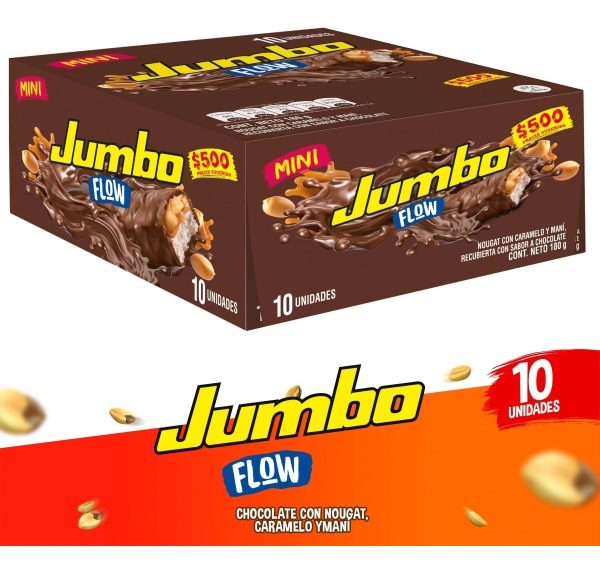 Chocolatina Jumbo Flow Leche 18g 10 Unidades - Imagen 2