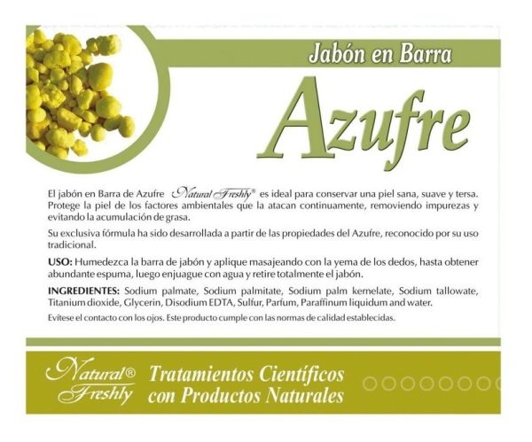 Jabon De Azufre 90 Gr - Natural Freshly - Imagen 2