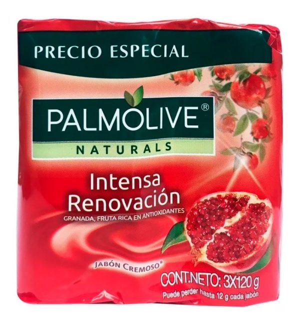 3 Jabones Palmolive Natural Intensa Renovación 120 Gr