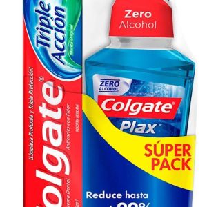 Enjuague Colgate Plax Ice 500 Ml+crema Tri.acc.