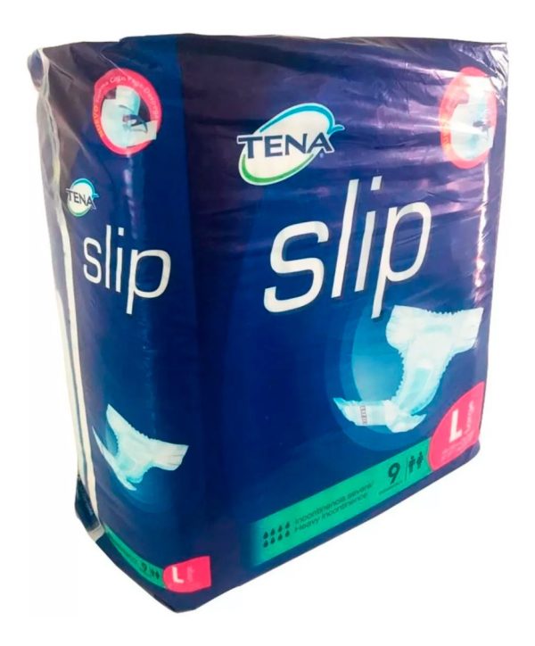 Pañal Tena Slip L Paquete De 9 Uds. Incontinencia Fuerte.