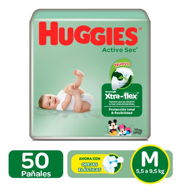 Pañales Huggies Active Sec 2 50 - Unidad Género Sin Género Tamaño Etapa 2/m