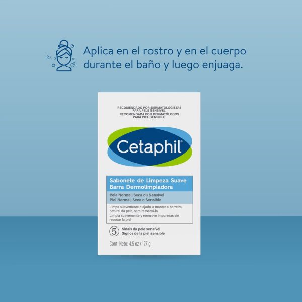 Cetaphil Jabon Dermolimpiadora 127 G - Imagen 5