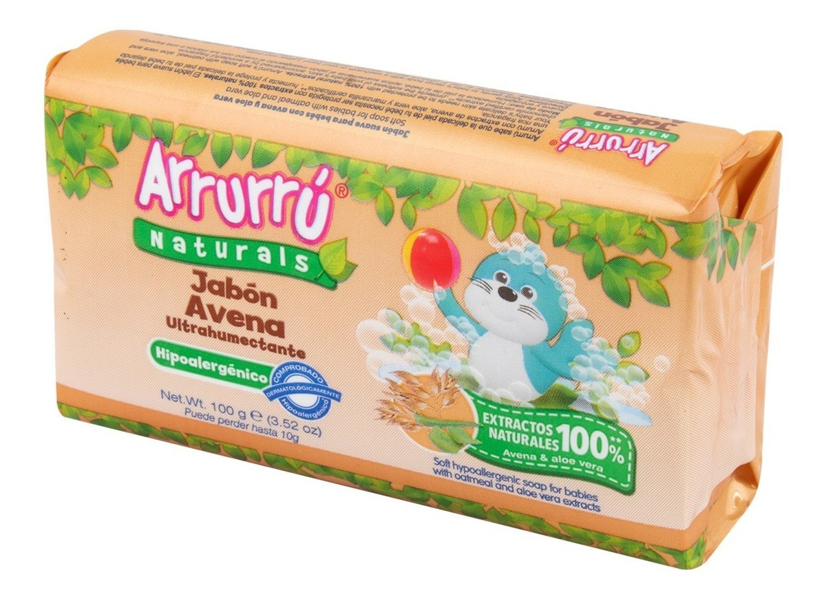 Jabón Hipoalergénico En Barra Para Bebés Arrurrú Avena - Imagen 2