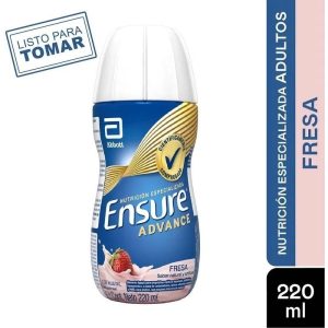 Ensure Advance Líquido 220 Ml - Chocolate, Fresa, Vainilla, Café